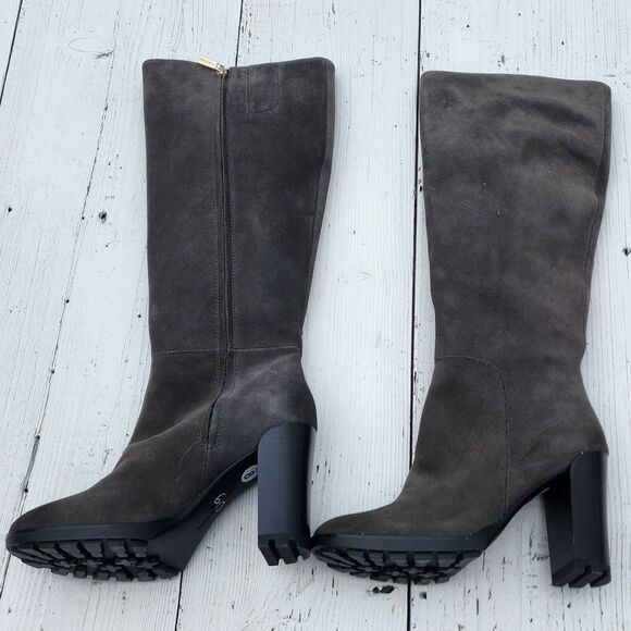 Kenneth Cole Women's Grey Suede Leather Knee High Justin 2.0 Boots US 8 EU 38.5 - Picture 7 of 11